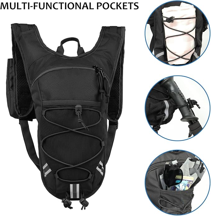 Lightweight Hydration Backpack 2L Water Bladder Pack - Image 4