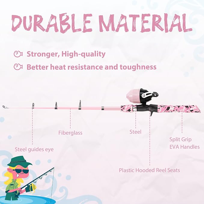 Kids Fishing Pole, Portable Telescopic Kids Fishing Poles - Image 5
