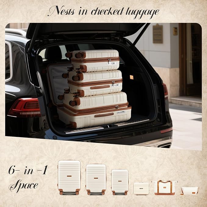 Luggage Sets with spinner wheels, PC+ABS Hard Shell Travel Luggage, Lightweight - Image 6