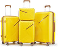 Campfun Luggage Sets 4 Piece, Expandable Carry On Luggage Set Hardshell PP by Campfun