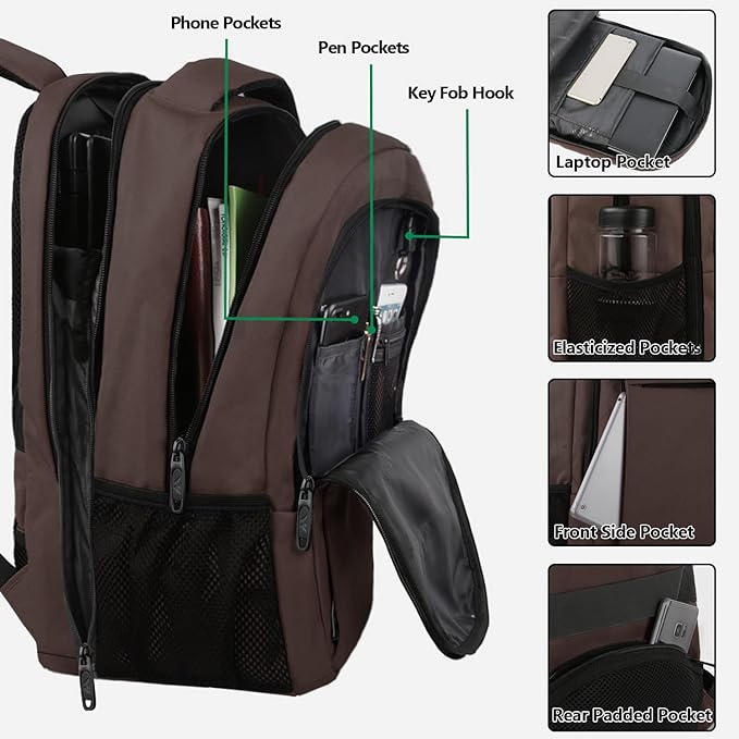 MATEIN Laptop Backpack, Extra Large TSA Friendly 17.3 Inch Travel Computer - Image 4