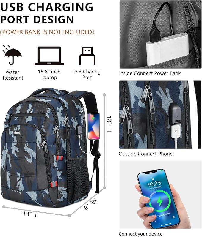 Laptop Backpack for Men, School Backpack - Image 3