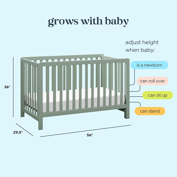 Carter's by DaVinci Colby 4-in-1 Baby Crib Convertible to Toddler Bed, - Image 3