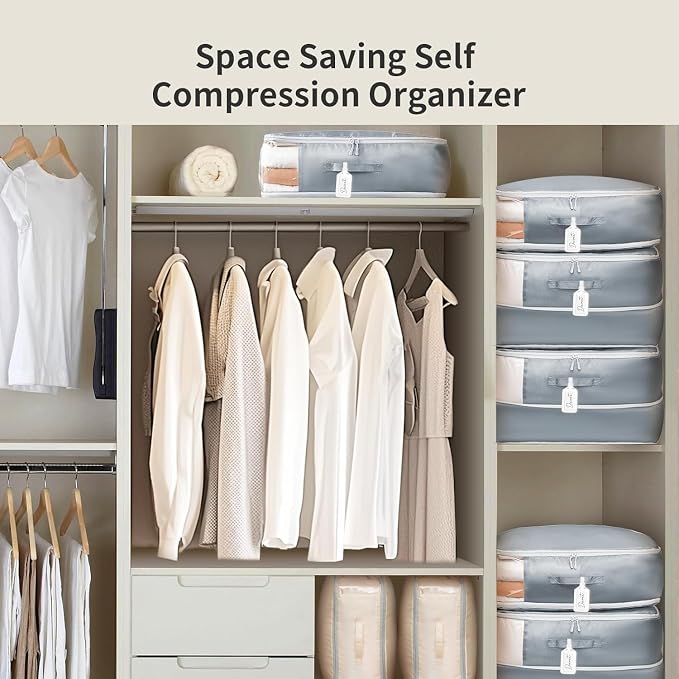 DIMJ Comforter Storage Bag - 110L Large Capacity Ultra Space Saving Self - Image 5