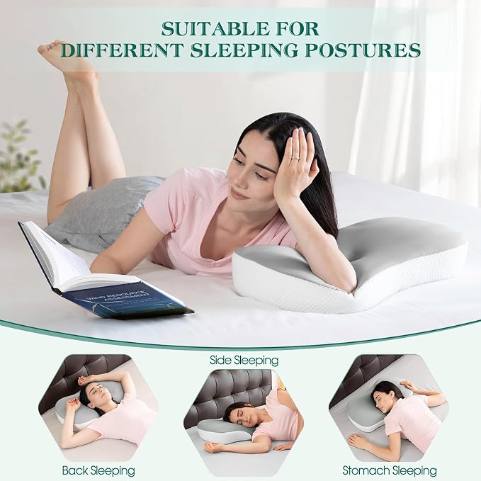 Cervical Pillow for Neck and Shoulder Support, Ergonomic Memory Foam Contour - Image 2