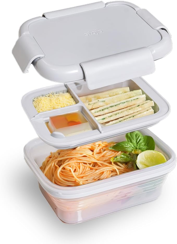 STOJO Collapsible Bento Box, Leak-Proof, Microwave & Dishwasher Safe, Premium - Image 8
