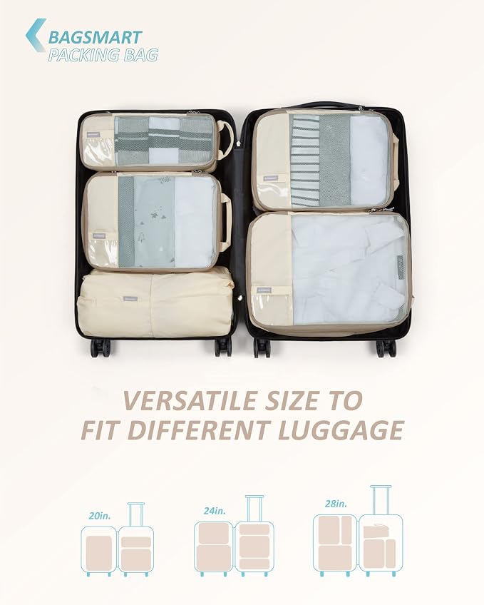 BAGSMART 6 Set Compression Packing Cubes - Image 3