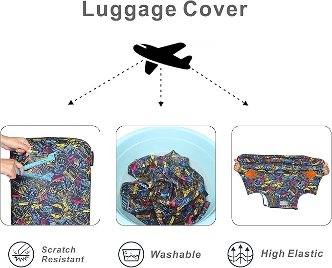 Explore Land Travel Luggage Cover Suitcase Protector Fits 23-26 Inch Case - Image 4