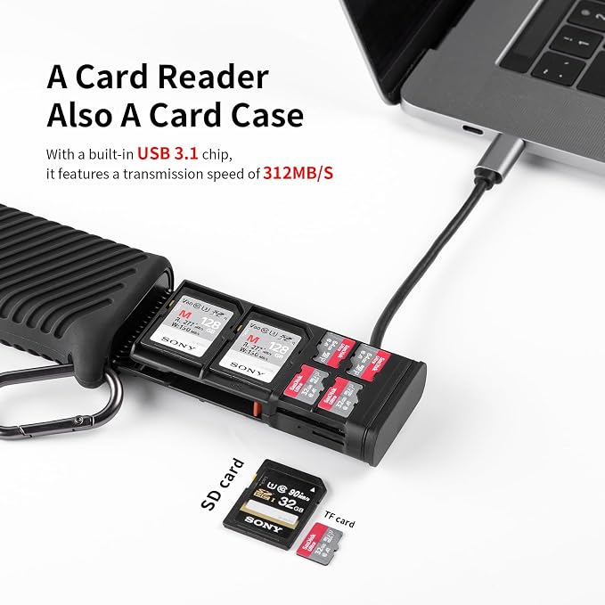 PGYTECH CreateMate High-Speed SD Card Reader USB 3.1 Type-C SD/TF Card Carrying - Image 2