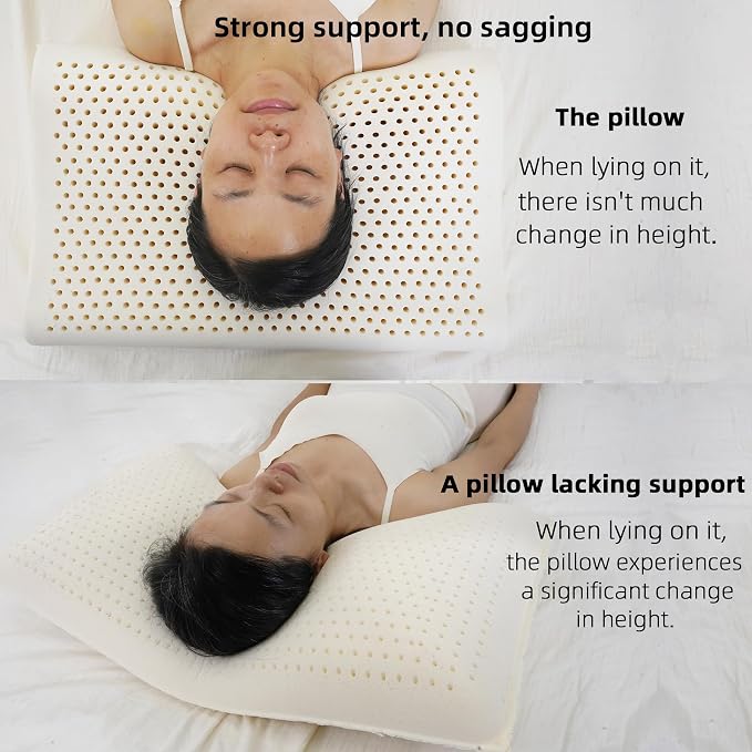 High-Profile Nature Latex Foam Pillow, Slightly Soft - Image 5