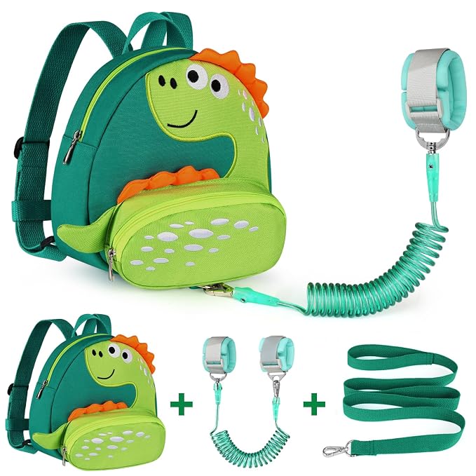 Accmor Toddler Harness Backpack Leash, Cute Dinosaur Backpacks by Accmor