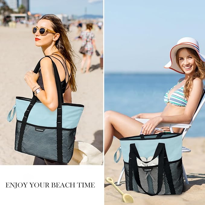 Beach Bag with Zipper - Image 7