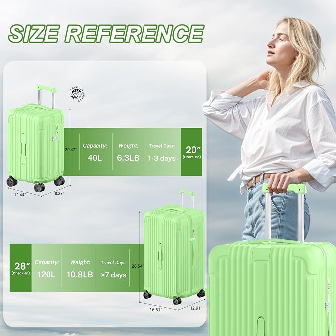 Krute Luggage Sets 2 Piece Suitcase - Image 2