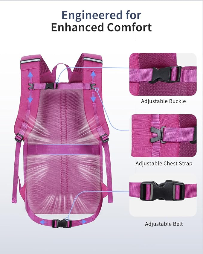 ECOHUB Hiking Backpack 30L Travel Backpack Lightweight Casual Daypack Water - Image 2
