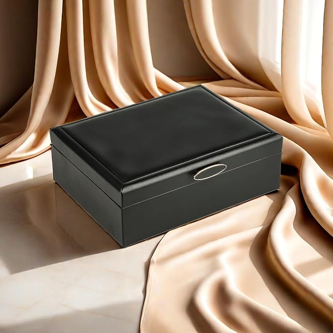 Small Jewelry Organizer for Women, 2-Layer Travel Jewelry Box - Image 7