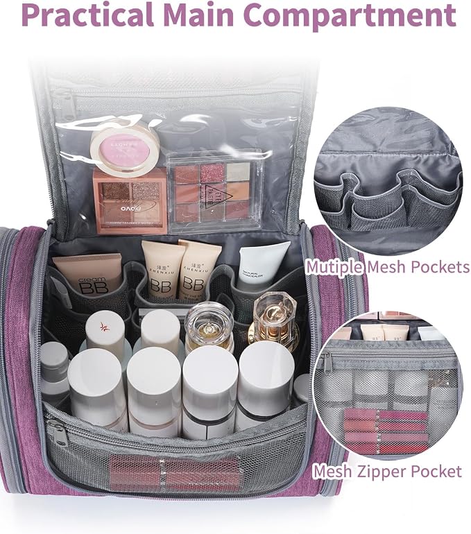 Hanging Toiletry Bag for Women Travel Makeup Bag Organizer Toiletries Bag for - Image 3