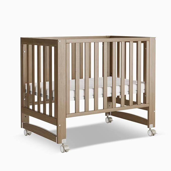 EvoNest Baby Crib, 6 in 1 Convertible Mini Crib by MAMAZING