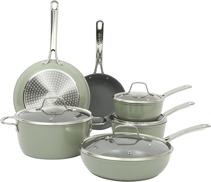 Sur La Table Kitchen Essentials Cool Commune Hard Anodized 10 Piece PFA Free by SurLaTable