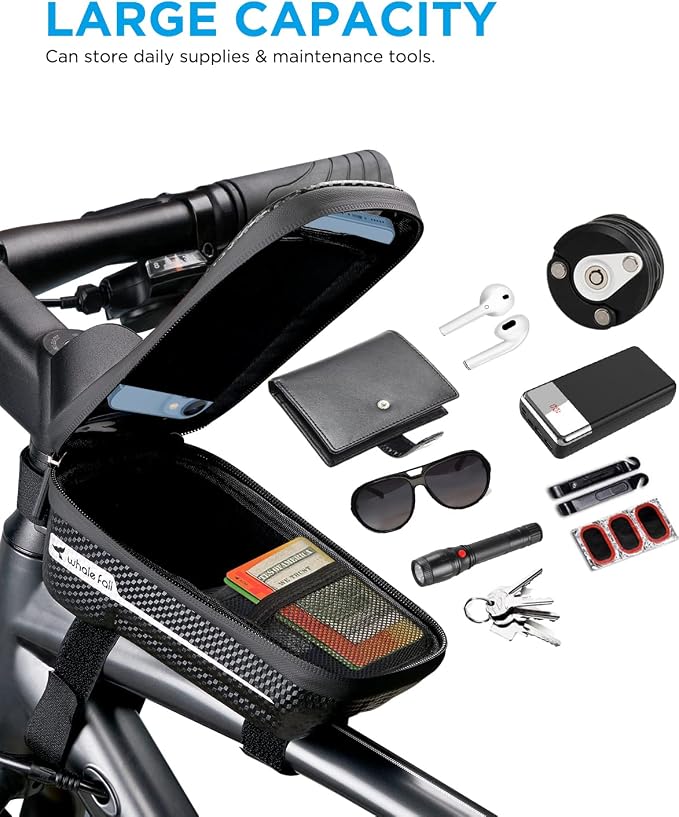 whale fall Bike Phone Frame Bag Waterproof, 3D Eva Hard Shell, Bike Phone Holder - Image 5