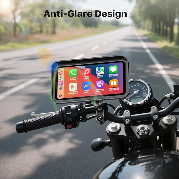 WonVon 6.25 Inch Wireless Motorcycle Carplay GPS Navigation System - Image 8