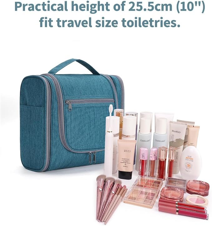 Narwey Hanging Toiletry Bag for Women Travel Makeup Bag Organizer Toiletries - Image 4