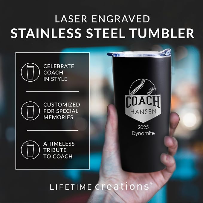 Lifetime Creations Custom Softball Coach Tumbler - Image 3
