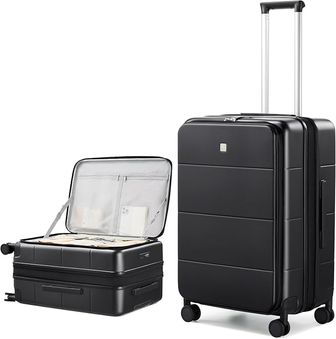 Hanke Hardside Expandable Checked Luggage, 24 Inch Top Opening Trunk Luggages by Hanke