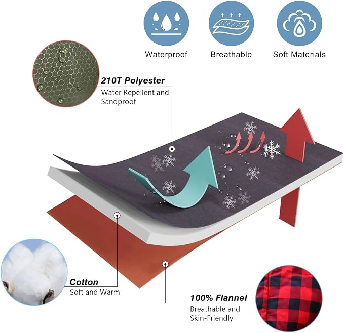 0 Degree Sleeping Bag Cotton Flannel Winter Cold Weather - Image 4