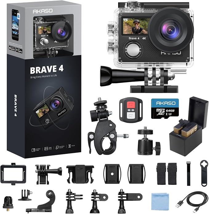 AKASO Brave 4 Action Camera 4K 30fps by AKASO