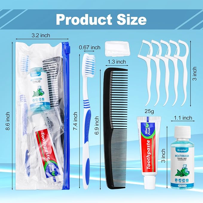 10 Set Travel Toothbrush Kit Bulk, Disposable Toothbrush - Image 2