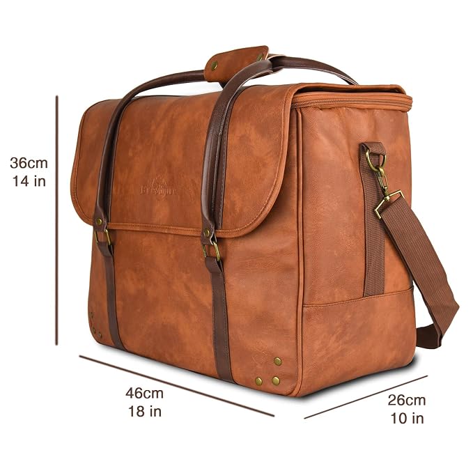 Freshore® 6 Wine Bottles Carrier Leather Bag - Image 3