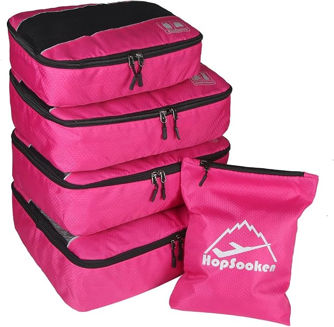 5 Set Packing Cubes for Travel Large Suitcase Luggage Organizer Bags Travel by HOPSOOKEN