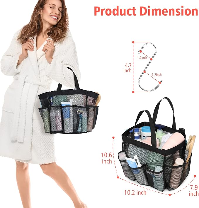 F-color Mesh Shower Caddy Portable - Image 5