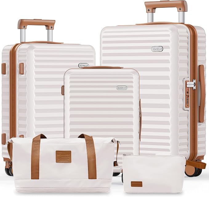 SHOWKOO Luggage Sets 3 Piece Hardside Expandable Suitcase by SHOWKOO
