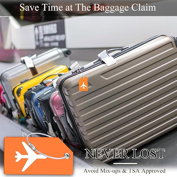 6 Pack Silicone Luggage Tag for Suitcases - Image 4