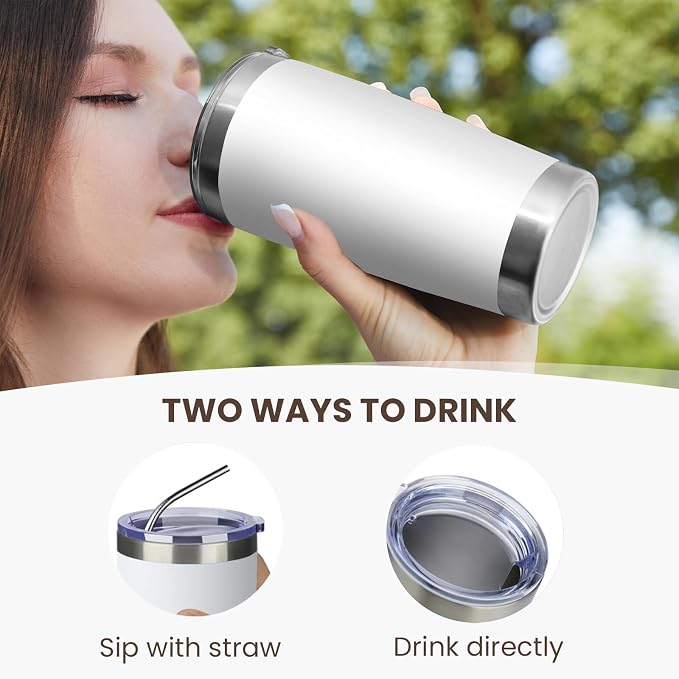 MEWAY 20oz Tumbler Cup Double Wall Vacuum Insulated Travel Mug Bulk, Stainless - Image 3