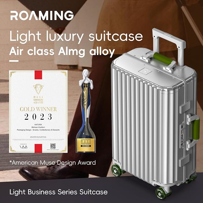 ROAMING 24 Inch Check Luggage Durable Aluminum Zipperless Luggage Airline - Image 2