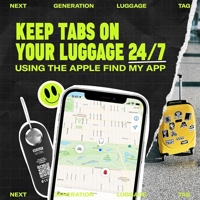 Knog Scout iOS Smart Tag, Tracker & 85d Alarm – Rechargeable Luggage Tag - Image 3