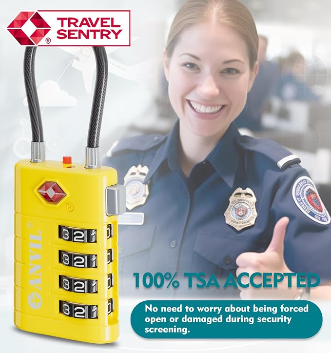 ANVIL 4 Digit Luggage Locks, TSA Locks - Image 8