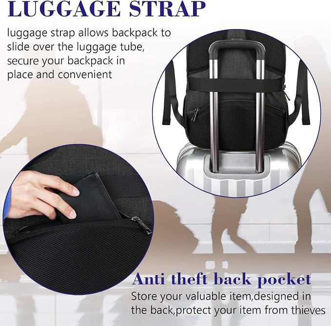 MATEIN Extra Large Backpack, 17 Inch Travel Laptop Backpack - Image 5