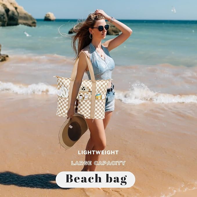 LEDAOU Beach Bags for Women, Beach Bags Waterproof Sandproof, Packable Beach - Image 5