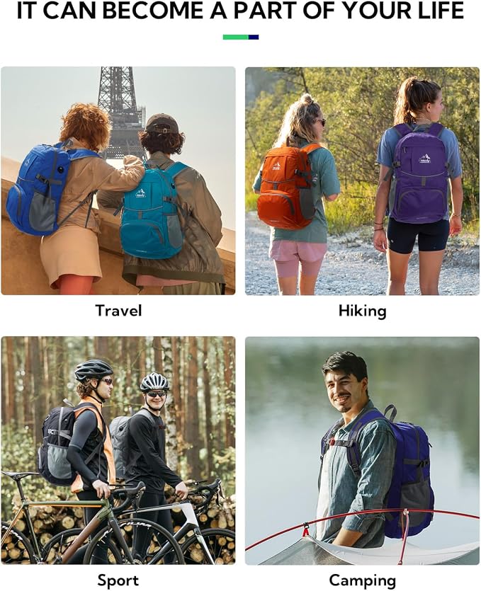 WATERFLY Hiking Foldable Daypack Backpack: 25L Ultra Lightweight Packable - Image 6