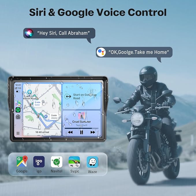 WonVon 5 Inch Motorcycle Carplay GPS Navigation System - Image 5