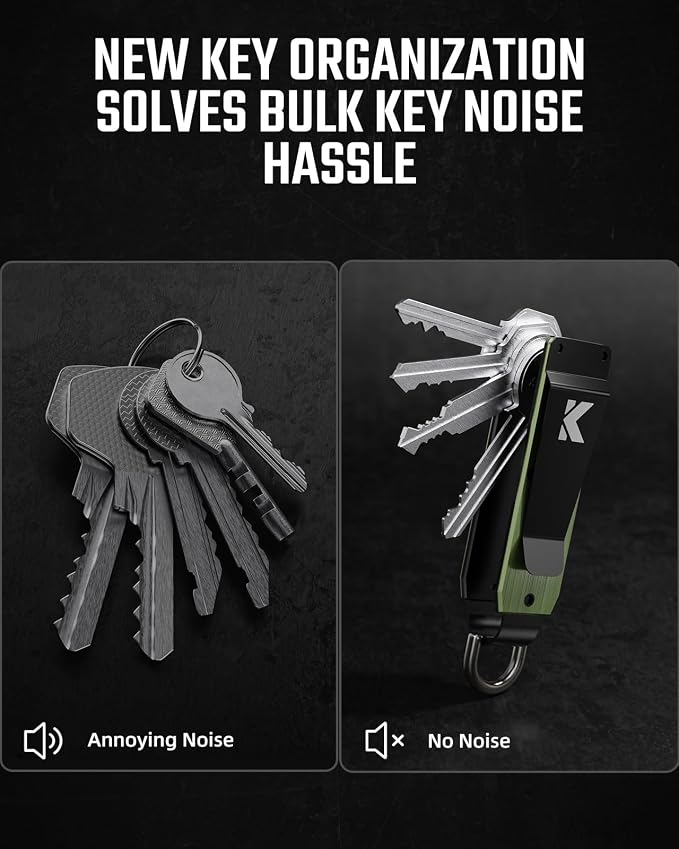 Key Organizer for Men Compact Key Holder Minimalist Key Case Metal Key Chain - Image 3