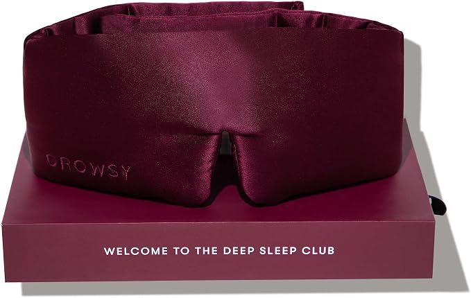 DROWSY Silk Sleep Mask. Face-Hugging, Padded Silk Cocoon by Drowsy