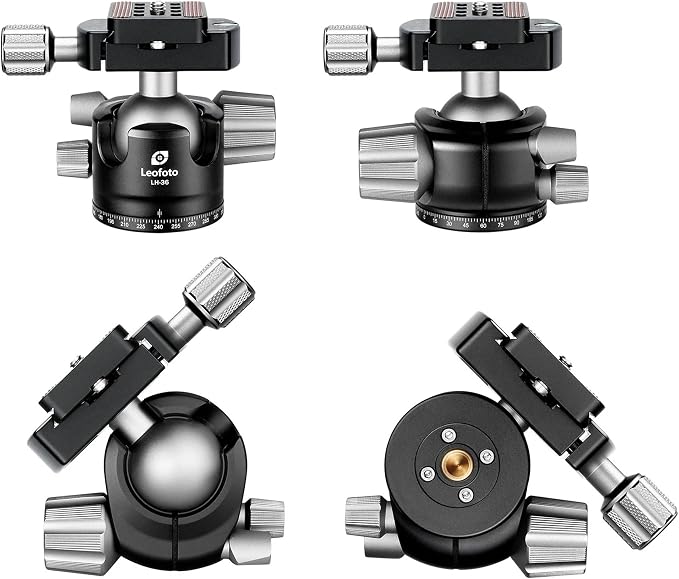 Leofoto Professional Camera Tripod, 4 Leg Sections, 360° Ball Head, Max Load - Image 3