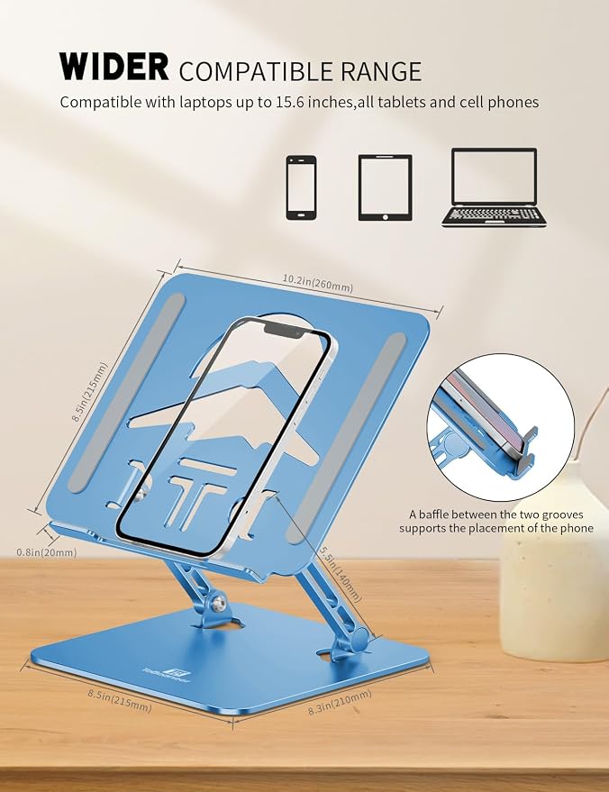 Laptop Stand, Ergonomic Adjustable Computer Stand - Image 6