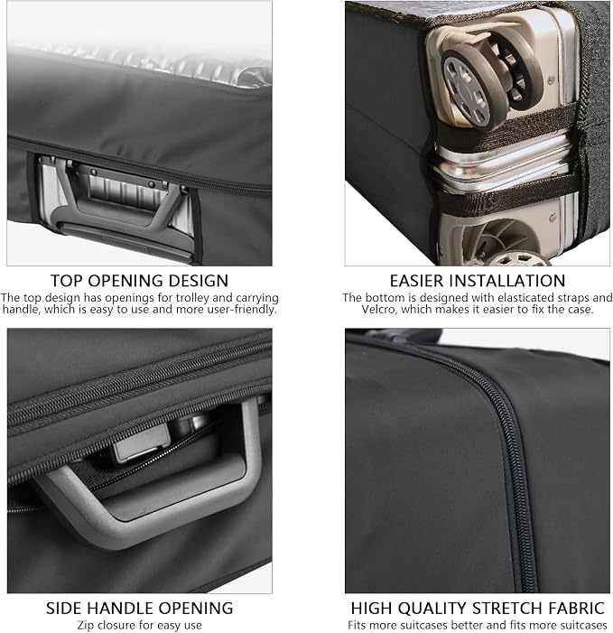 Transparent PVC Suitcase Cover, No Disassembly Required Clear Luggage Protector - Image 4