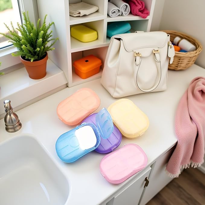 5 Boxes Eco Travel Soap Leaves, Portable Cleanser - Image 4