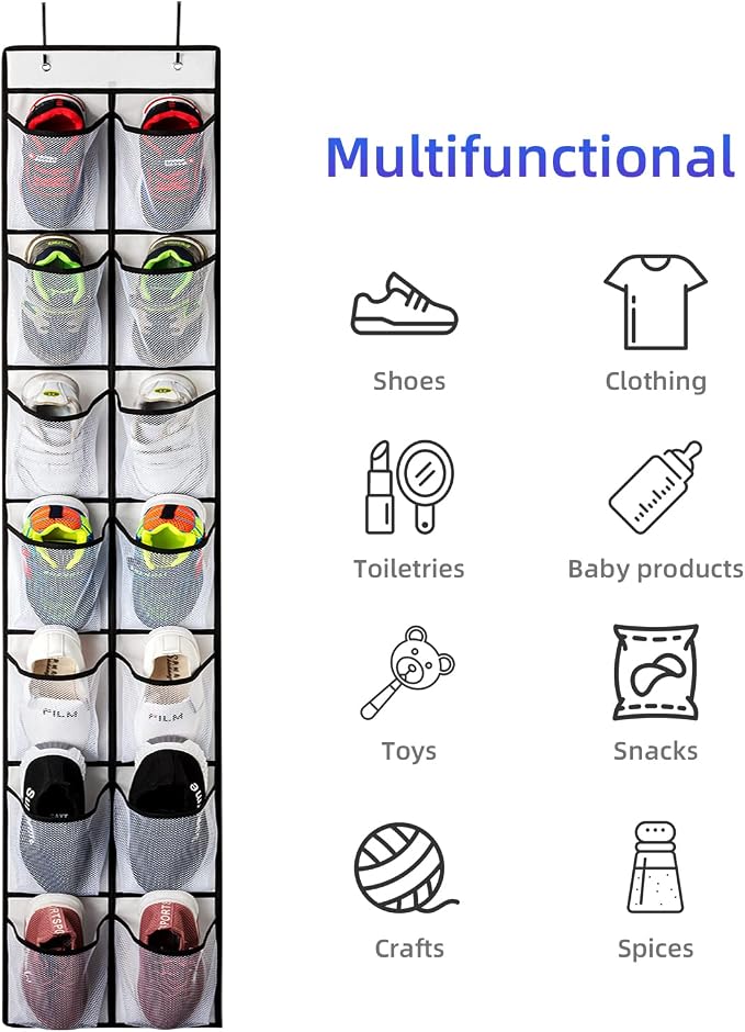 KEEPJOY Over the Door Shoe Organizer, Hanging Shoe Organizer - Image 5